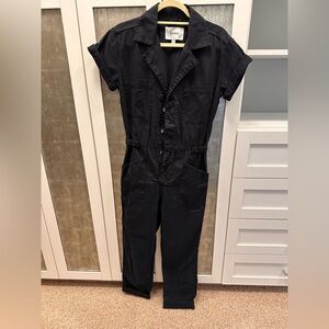 Pistola Charcoal Button-Front Jumpsuit XS